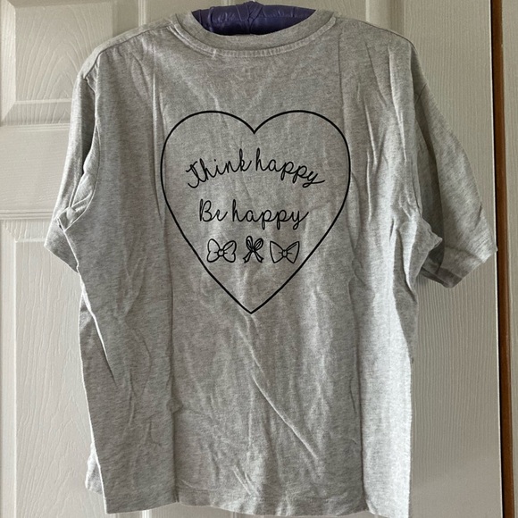 Women’s short sleeve gray T-shirt with pocket decor on front and back - Picture 3 of 5